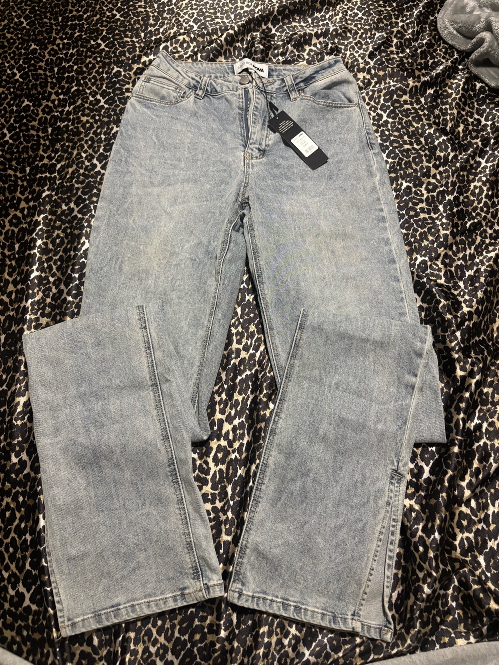 Fashion Nova Light Wash Wide Leg Jeans